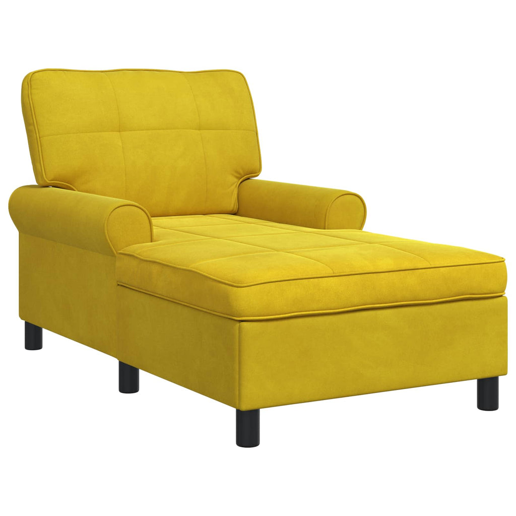 Sillón reclinable Amarillo 91 x 157 x 91 cm Terciopelo