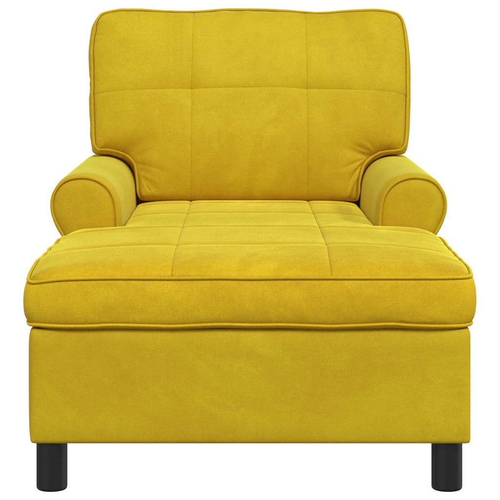 Sillón reclinable Amarillo 91 x 157 x 91 cm Terciopelo
