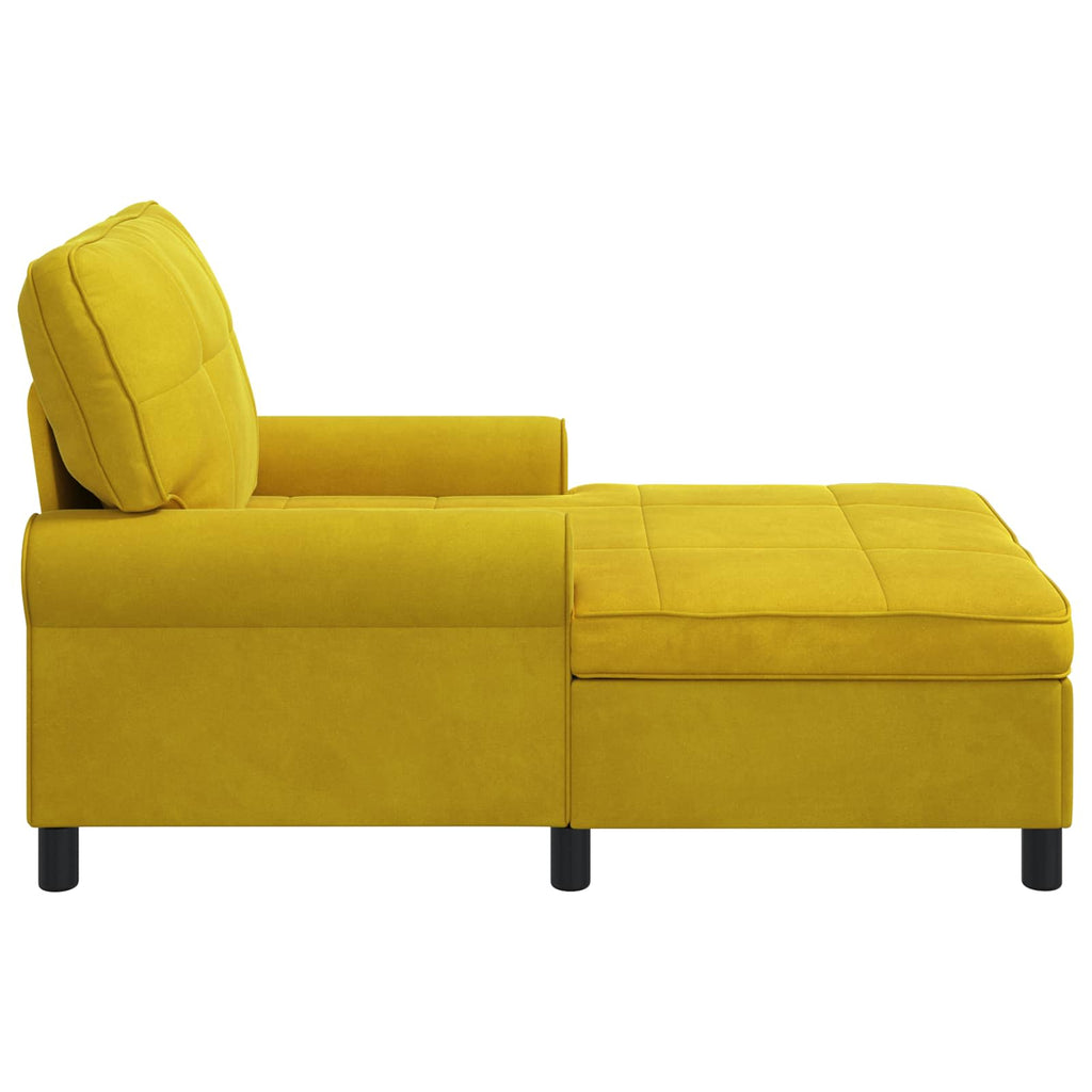 Sillón reclinable Amarillo 91 x 157 x 91 cm Terciopelo