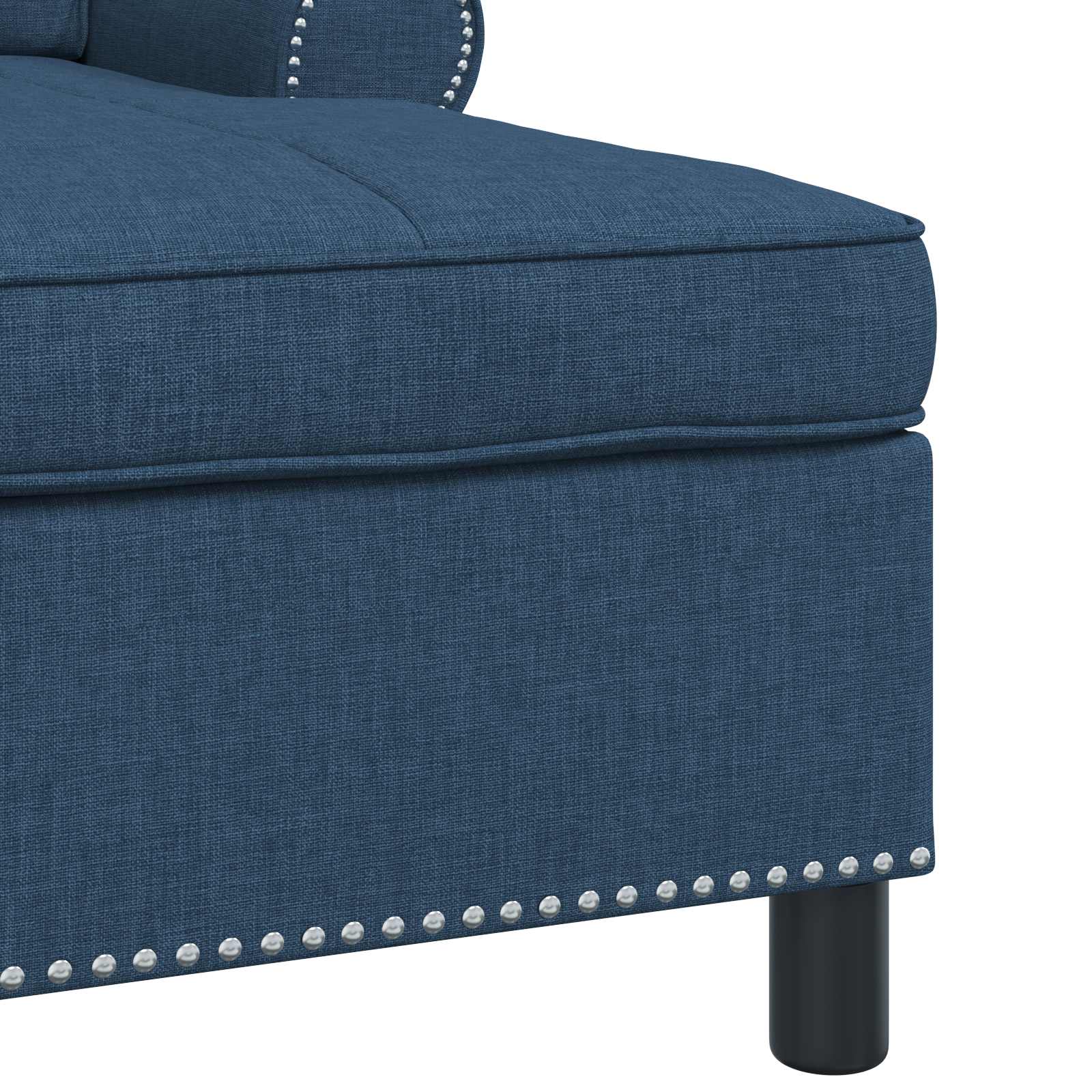 Sillón reclinable con cojín Azul 91 x 157 x 91 cm tela