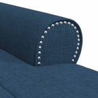Sillón reclinable con cojín Azul 91 x 157 x 91 cm tela