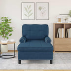 Sillón reclinable con cojín Azul 91 x 157 x 91 cm tela