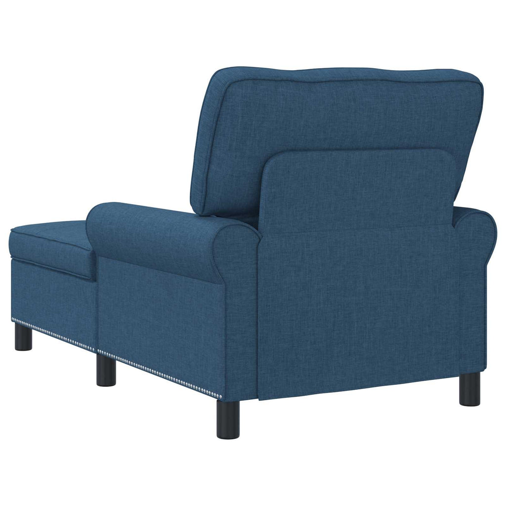 Sillón reclinable con cojín Azul 91 x 157 x 91 cm tela