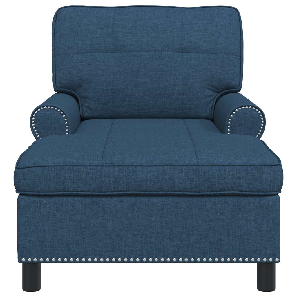 Sillón reclinable con cojín Azul 91 x 157 x 91 cm tela