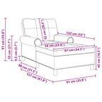 Sillón reclinable con cojín Azul 91 x 157 x 91 cm tela