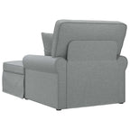 Chaise Lounge con Falda con cojín 3 pcs Gris Claro tela