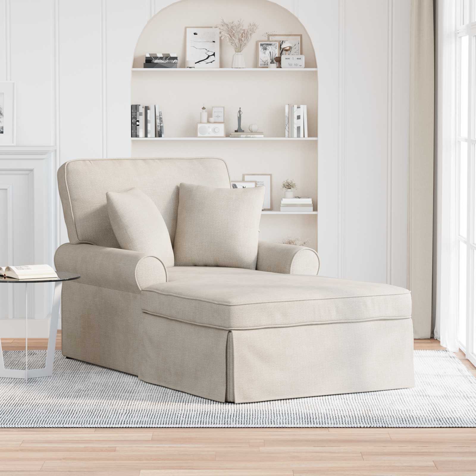 Chaise Lounge con Falda con cojín Arena 157 x 91 x 91 cm ARES