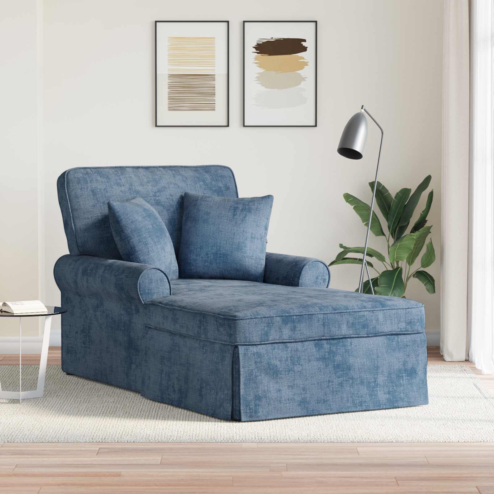 Chaise Lounge con Falda con cojín Arena 157 x 91 x 91 cm ARES