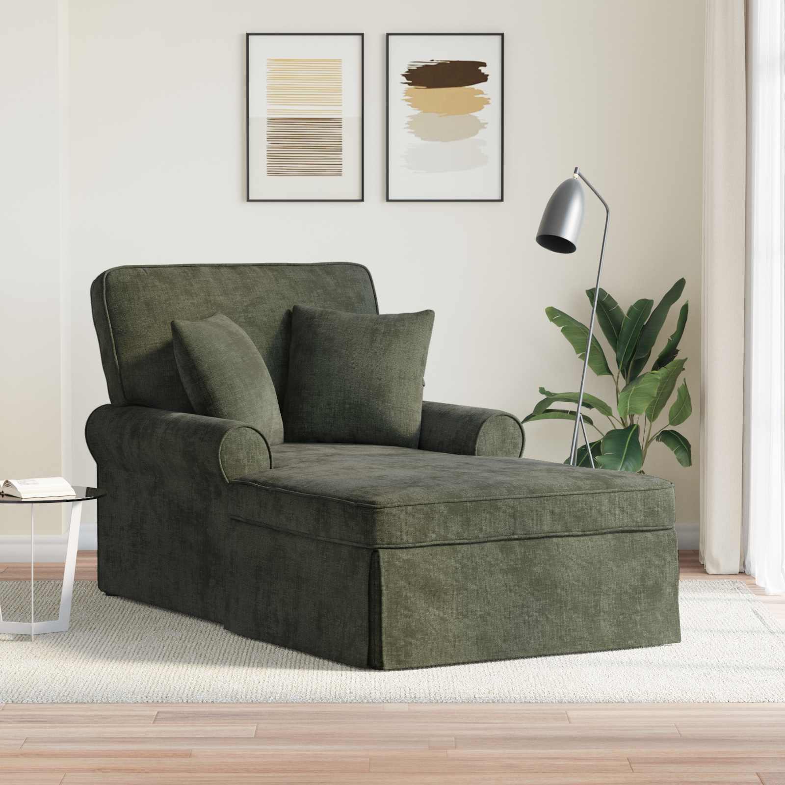 Chaise Lounge con Falda con cojín Arena 157 x 91 x 91 cm ARES