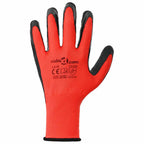 Guantes de Trabajo 12 pcs Rojo y Negro 10 / xl