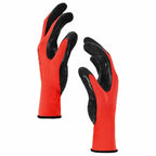 Guantes de Trabajo 12 pcs Rojo y Negro 10 / xl