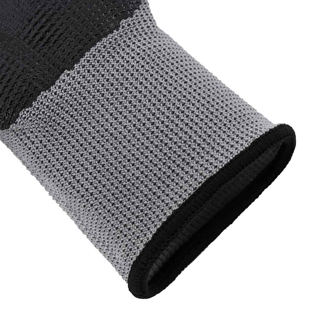Guantes de Trabajo 12 pcs Gris y Negro 10 / xl Poliéster