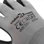 Guantes de Trabajo 12 pcs Gris y Negro 10 / xl Poliéster