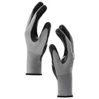 Guantes de Trabajo 12 pcs Gris y Negro 10 / xl Poliéster