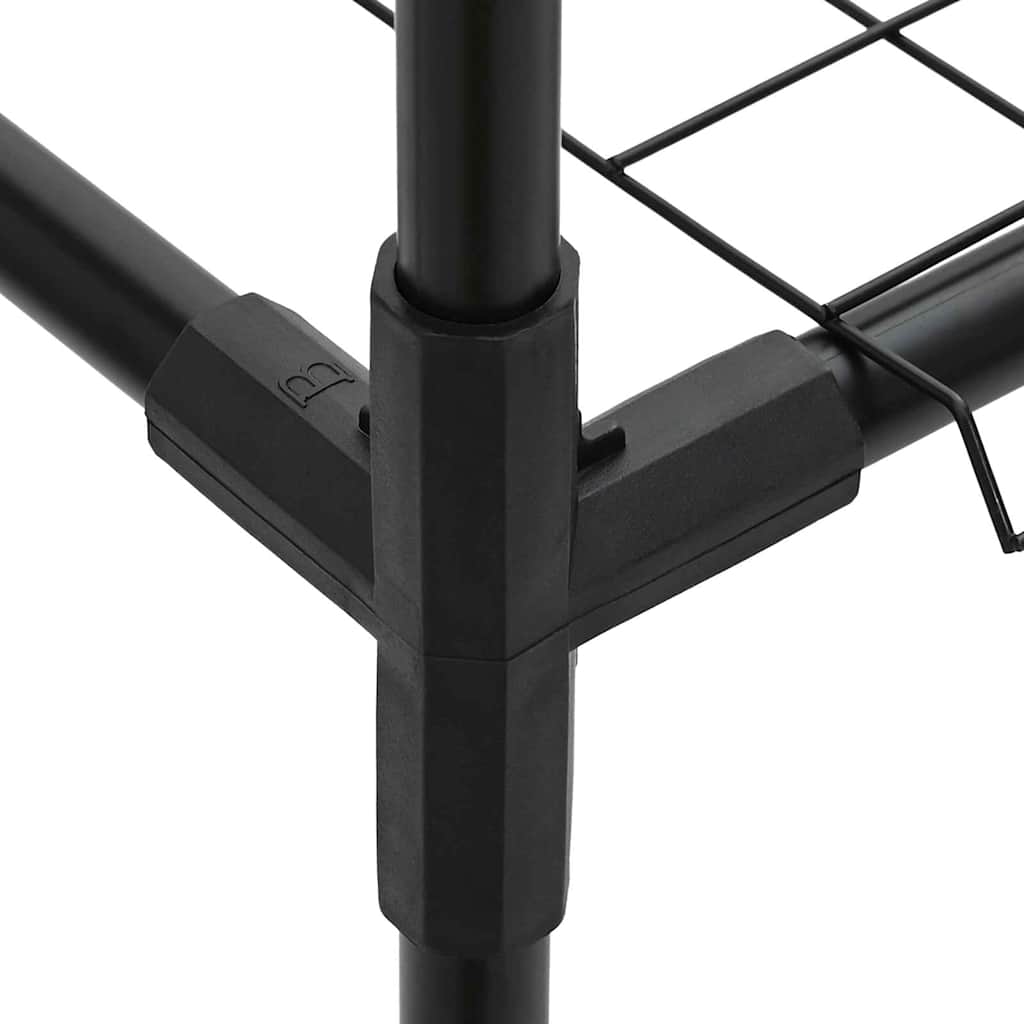 Soporte para plantas de 3 niveles Negro 100 x 32 x 102 cm Acero