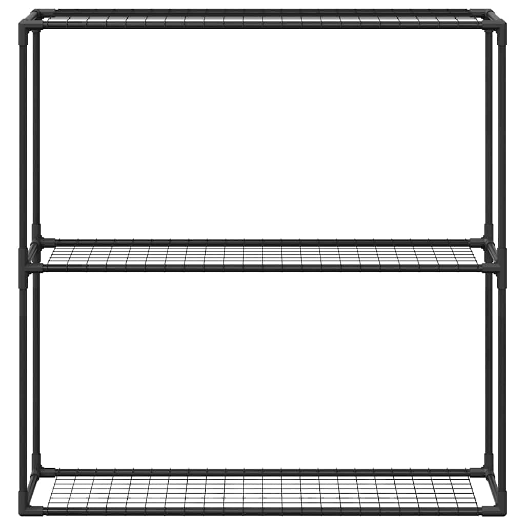 Soporte para plantas de 3 niveles Negro 100 x 32 x 102 cm Acero