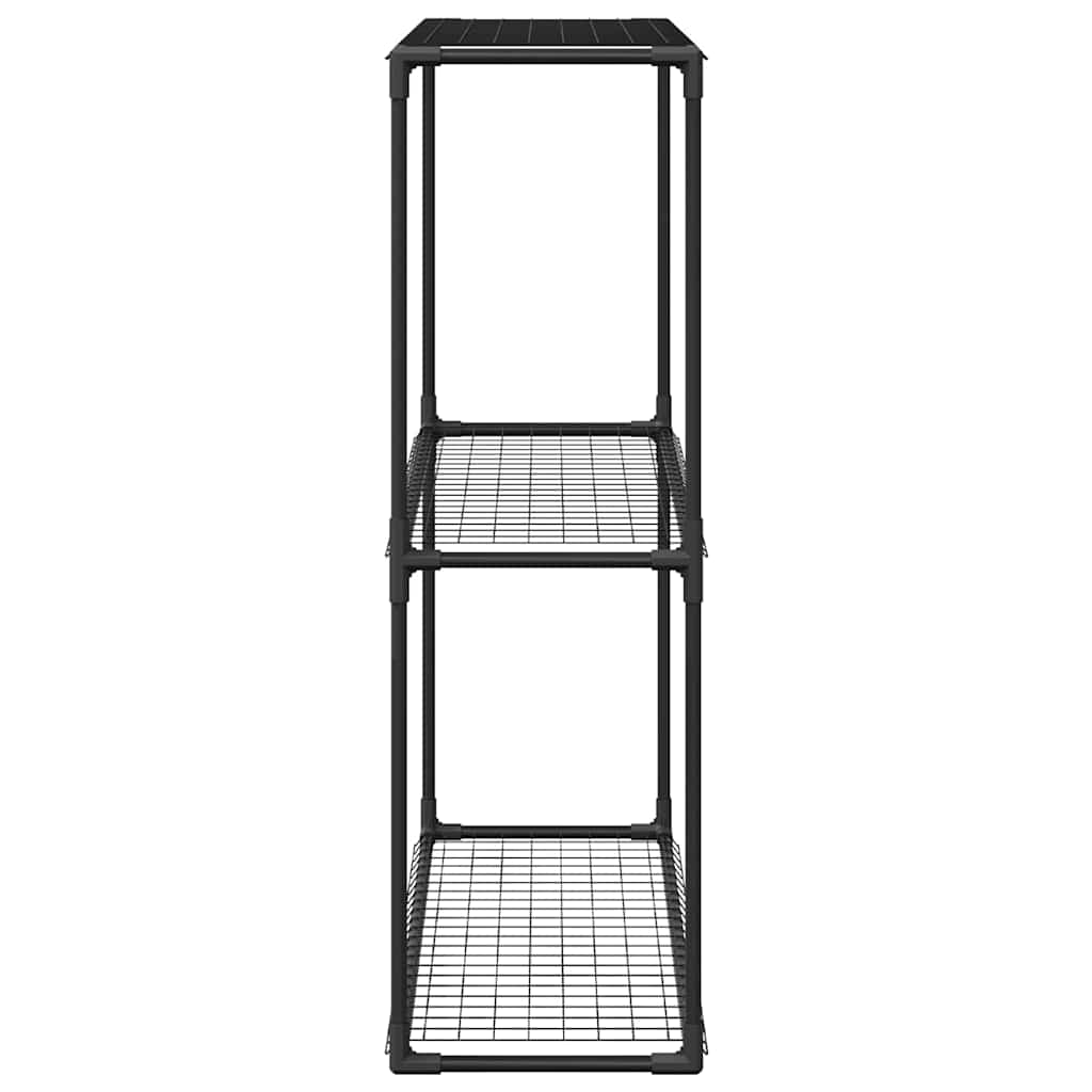 Soporte para plantas de 3 niveles Negro 100 x 32 x 102 cm Acero
