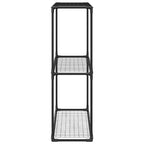 Soporte para plantas de 3 niveles Negro 100 x 32 x 102 cm Acero