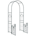 Arco de jardín con cerradura Negro 102 x 50 x 218 cm