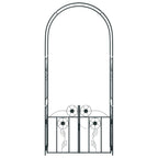 Arco de jardín con cerradura Negro 102 x 50 x 218 cm