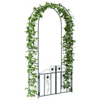 Arco de jardín con cerradura Negro 102 x 50 x 218 cm