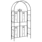 Arco de jardín Liso Negro 115 x 37 x 226 cm