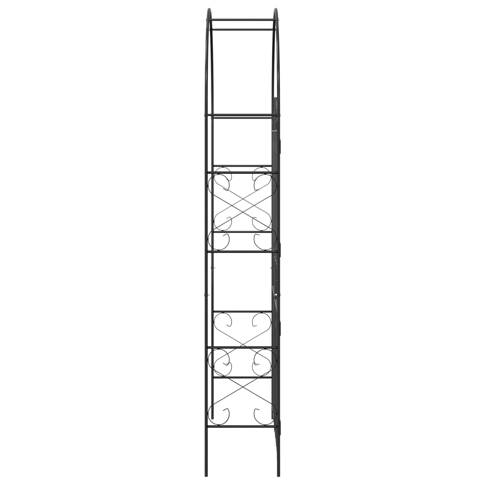 Arco de jardín Liso Negro 115 x 37 x 226 cm