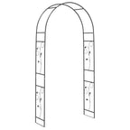 Arco de jardín Floral Negro 115 x 37 x 231 cm