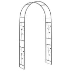 Arco de jardín Floral Negro 115 x 37 x 231 cm