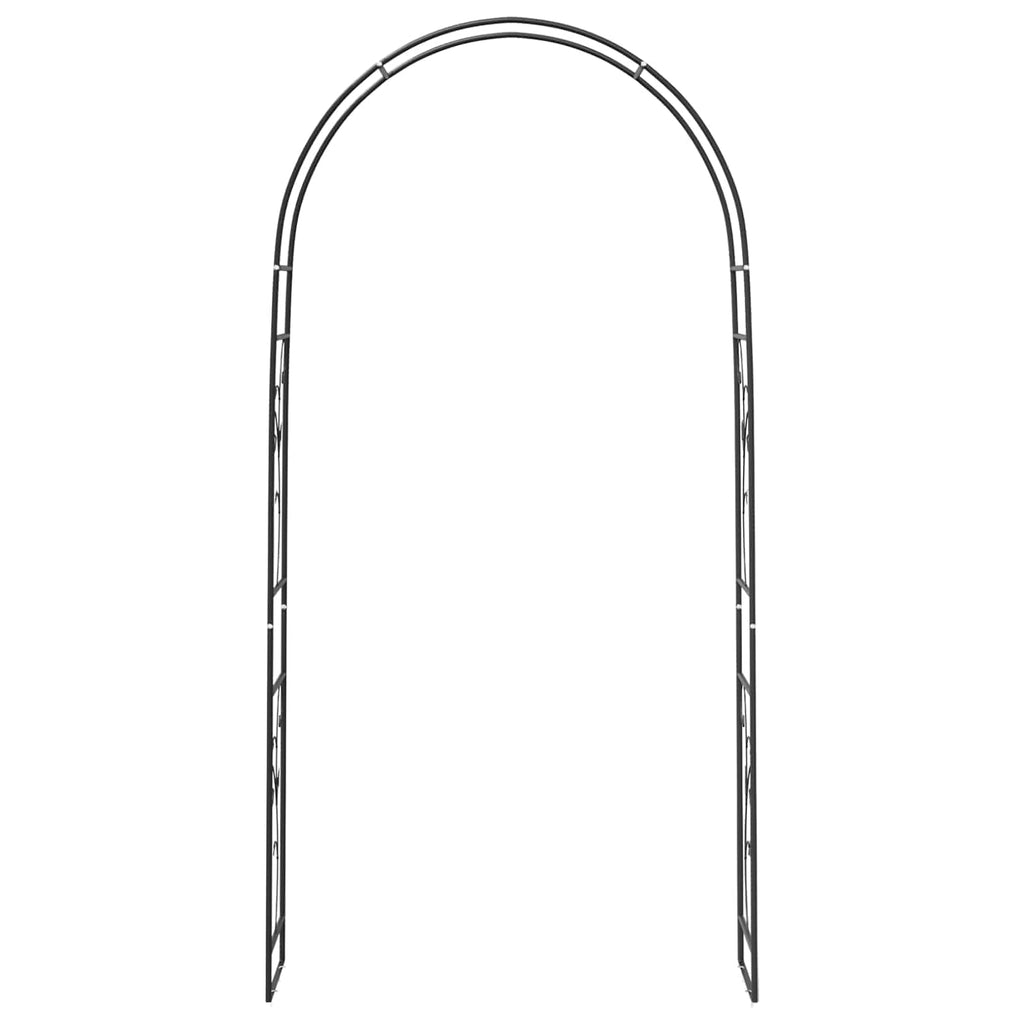 Arco de jardín Floral Negro 115 x 37 x 231 cm