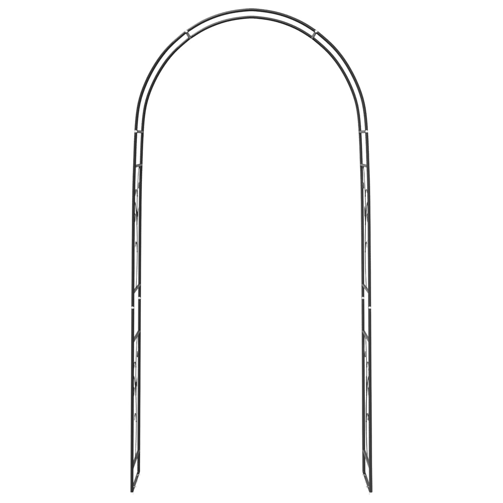 Arco de jardín Floral Negro 115 x 37 x 231 cm