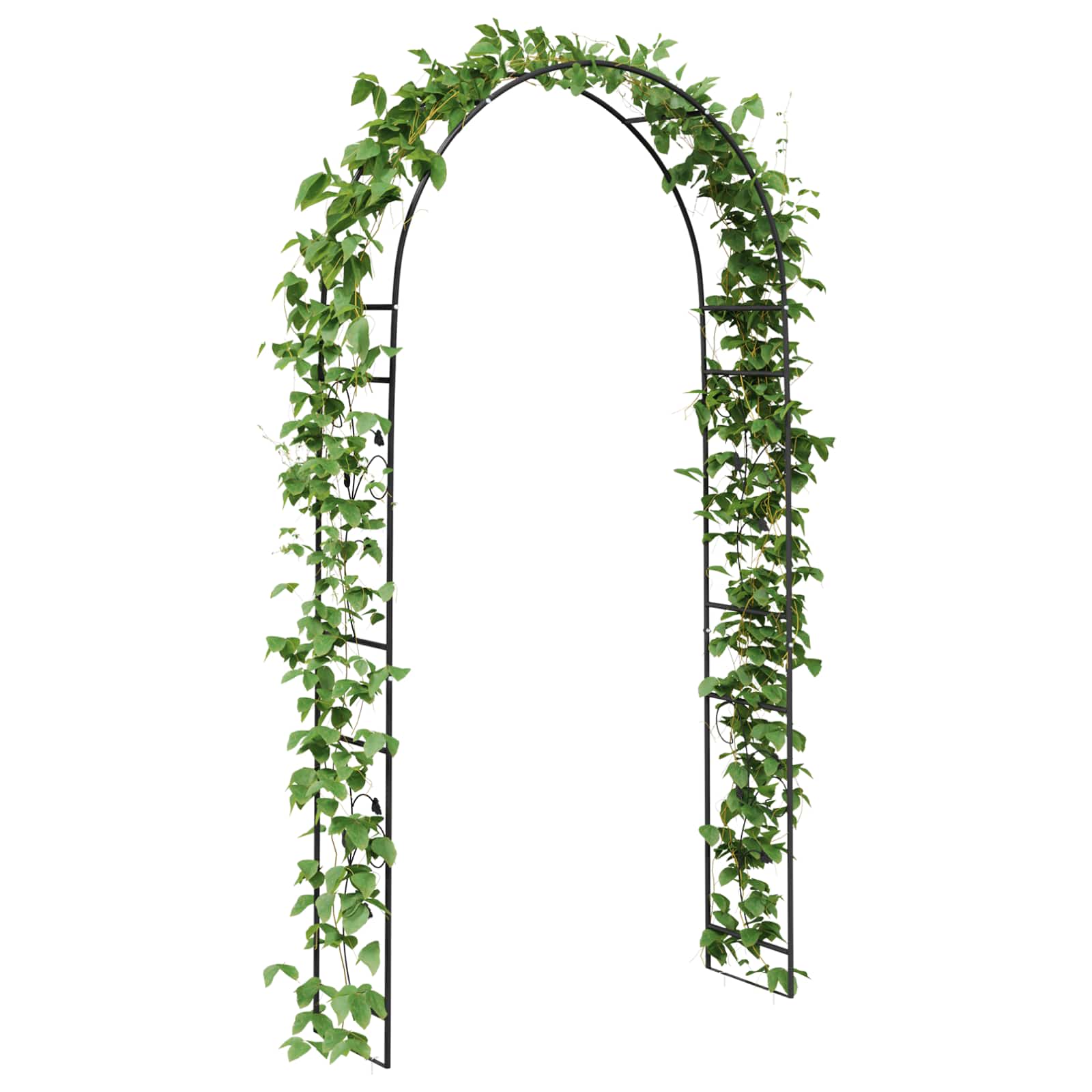 Arco de jardín Floral Negro 115 x 37 x 231 cm