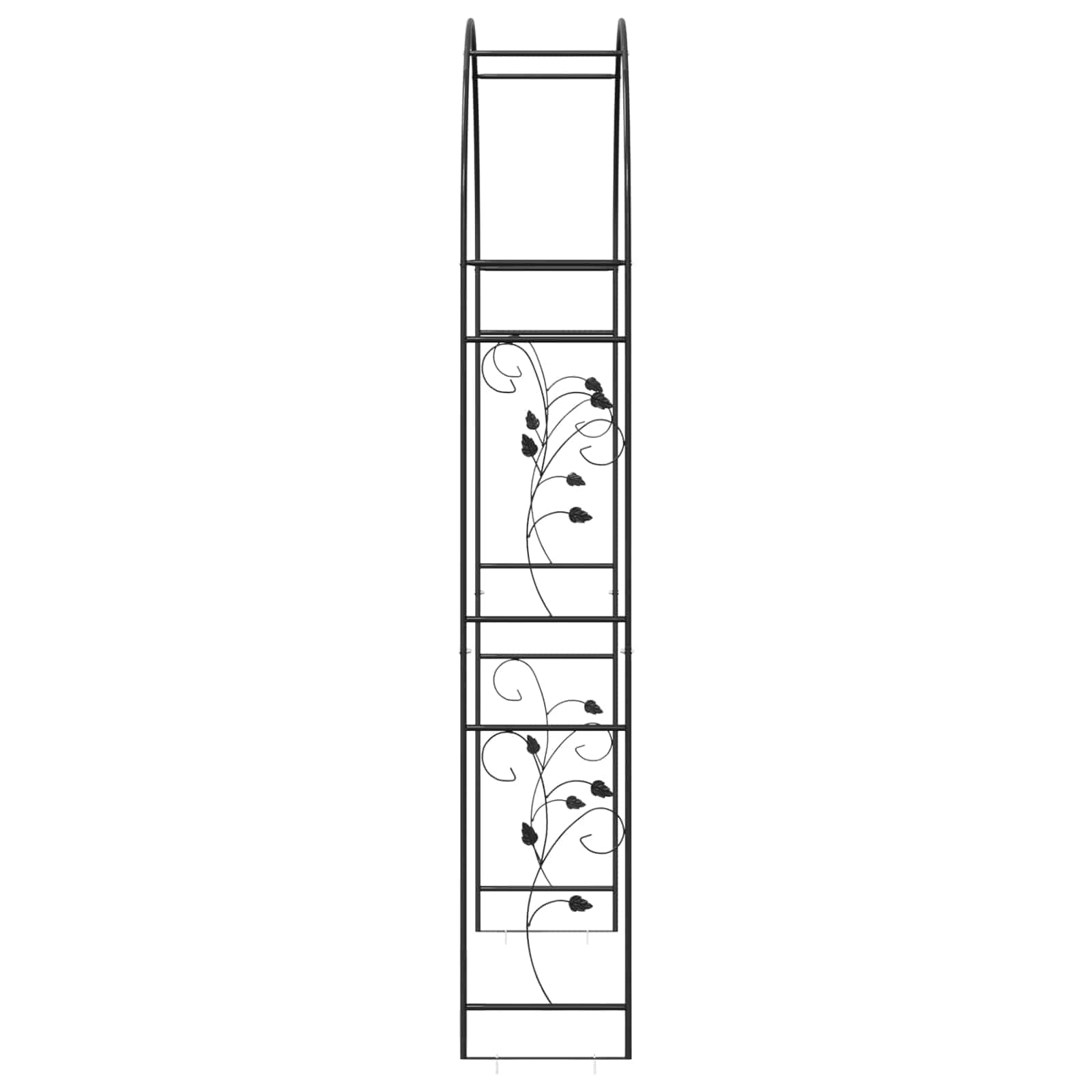Arco de jardín Floral Negro 115 x 37 x 231 cm
