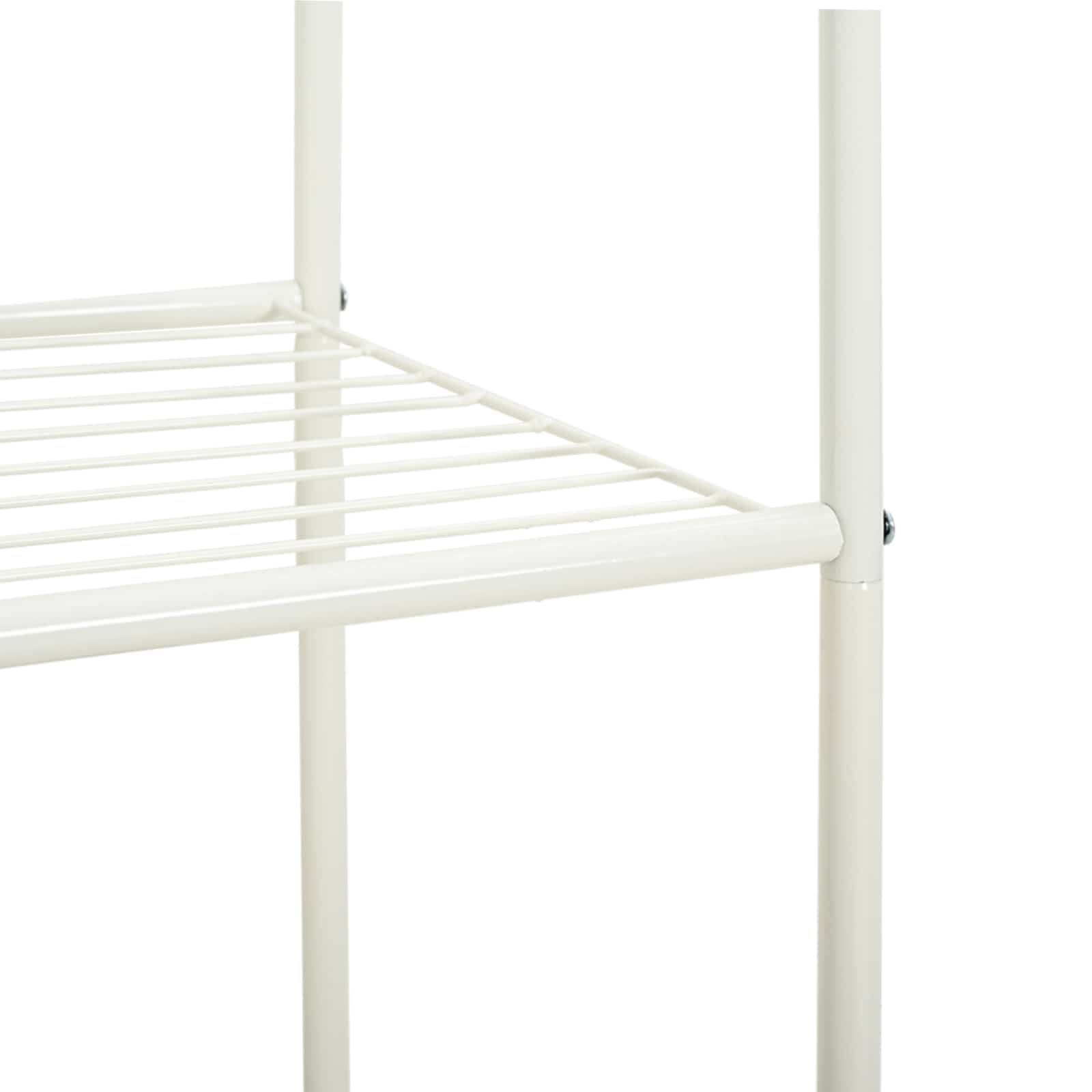 Perchero para ropa con estante con rueda 80 x 53 x 156 cm