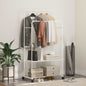 Garment rack with shelf and wheels 80 x 53 x 156 cm