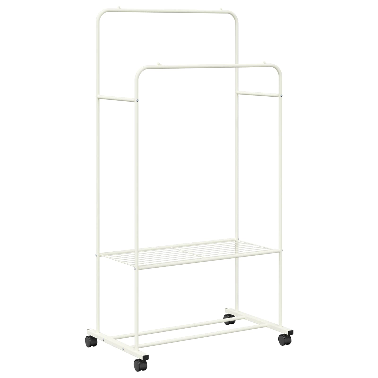 Perchero para ropa con estante con rueda 80 x 53 x 156 cm