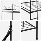 Armario Abierto con estante Negro 104,5 x 45 x 172 cm Acero