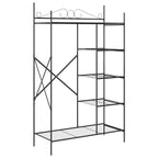 Armario Abierto con estante Negro 104,5 x 45 x 172 cm Acero