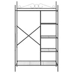 Armario Abierto con estante Negro 104,5 x 45 x 172 cm Acero