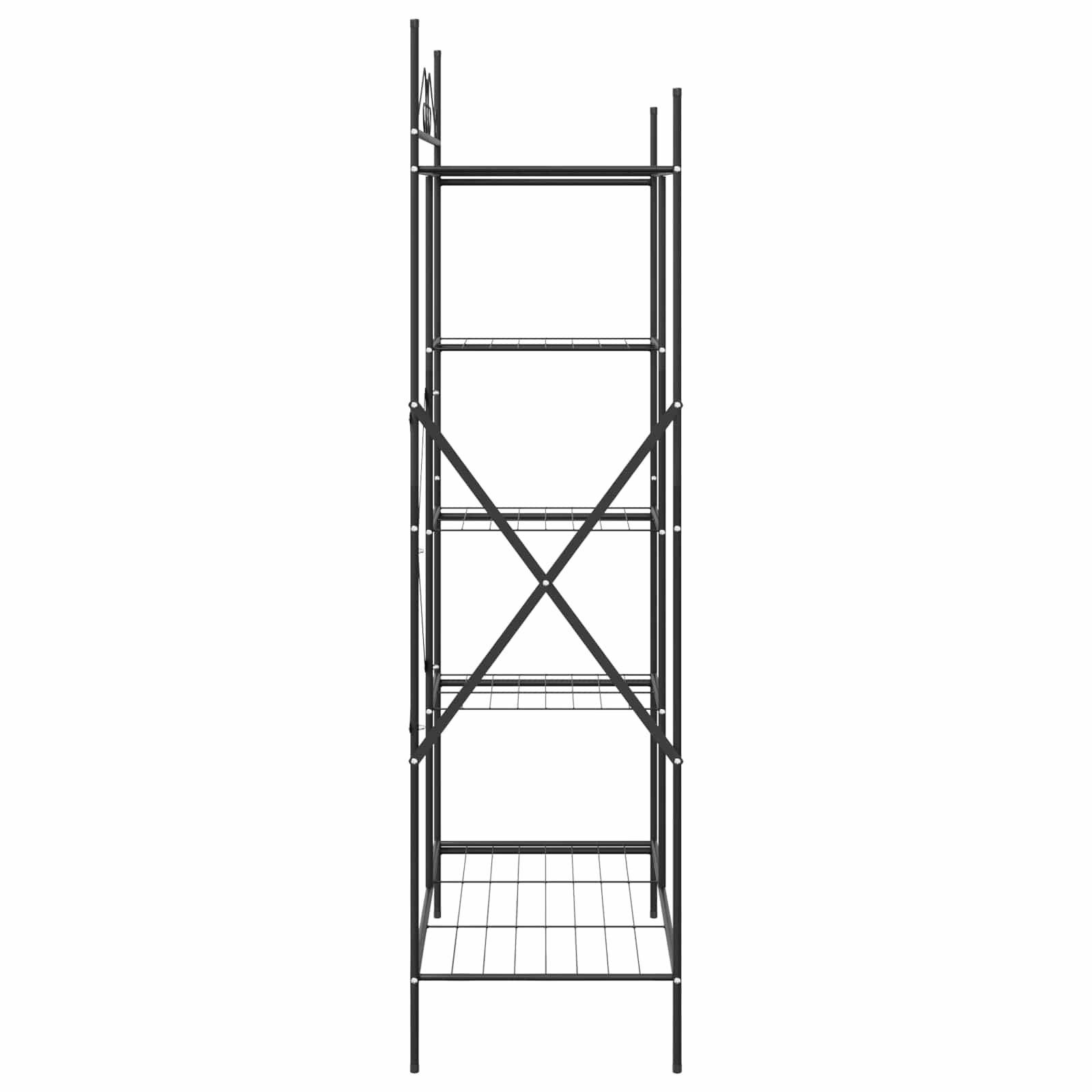 Armario Abierto con estante Negro 104,5 x 45 x 172 cm Acero
