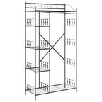 Armario Abierto con estante Negro 101 x 43 x 188 cm Acero