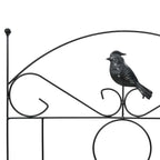 Valla de Jardín 3 pcs Negro 110 x 40 cm Acero