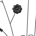 Valla de Jardín 3 pcs Negro 110 x 40 cm Acero
