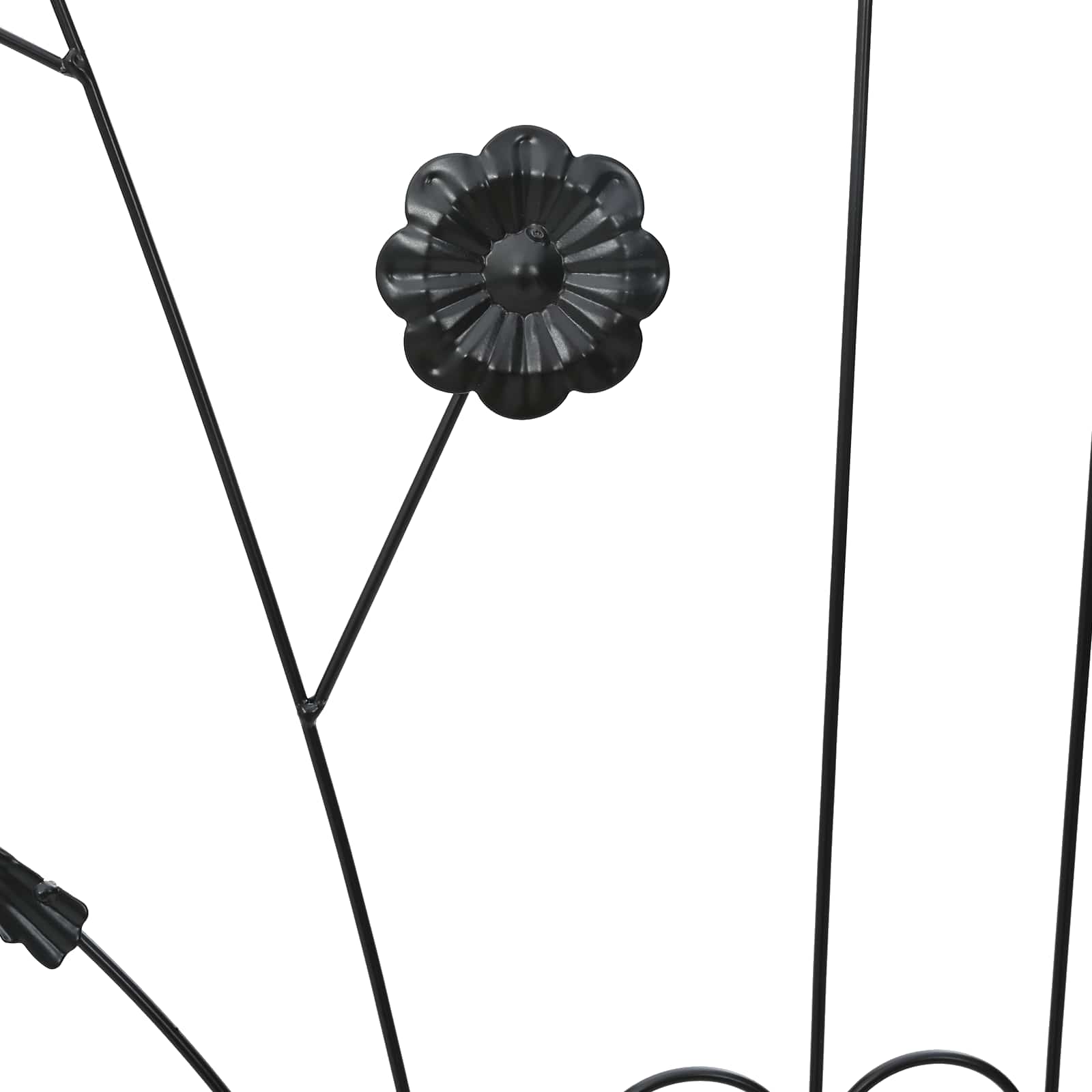 Valla de Jardín 3 pcs Negro 110 x 40 cm Acero