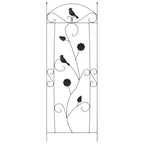 Valla de Jardín 3 pcs Negro 110 x 40 cm Acero