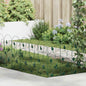 Garden Fence 5 pcs Black Steel