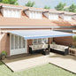 Toldo Manual Cinzento Claro 300 x 250 cm Poliéster