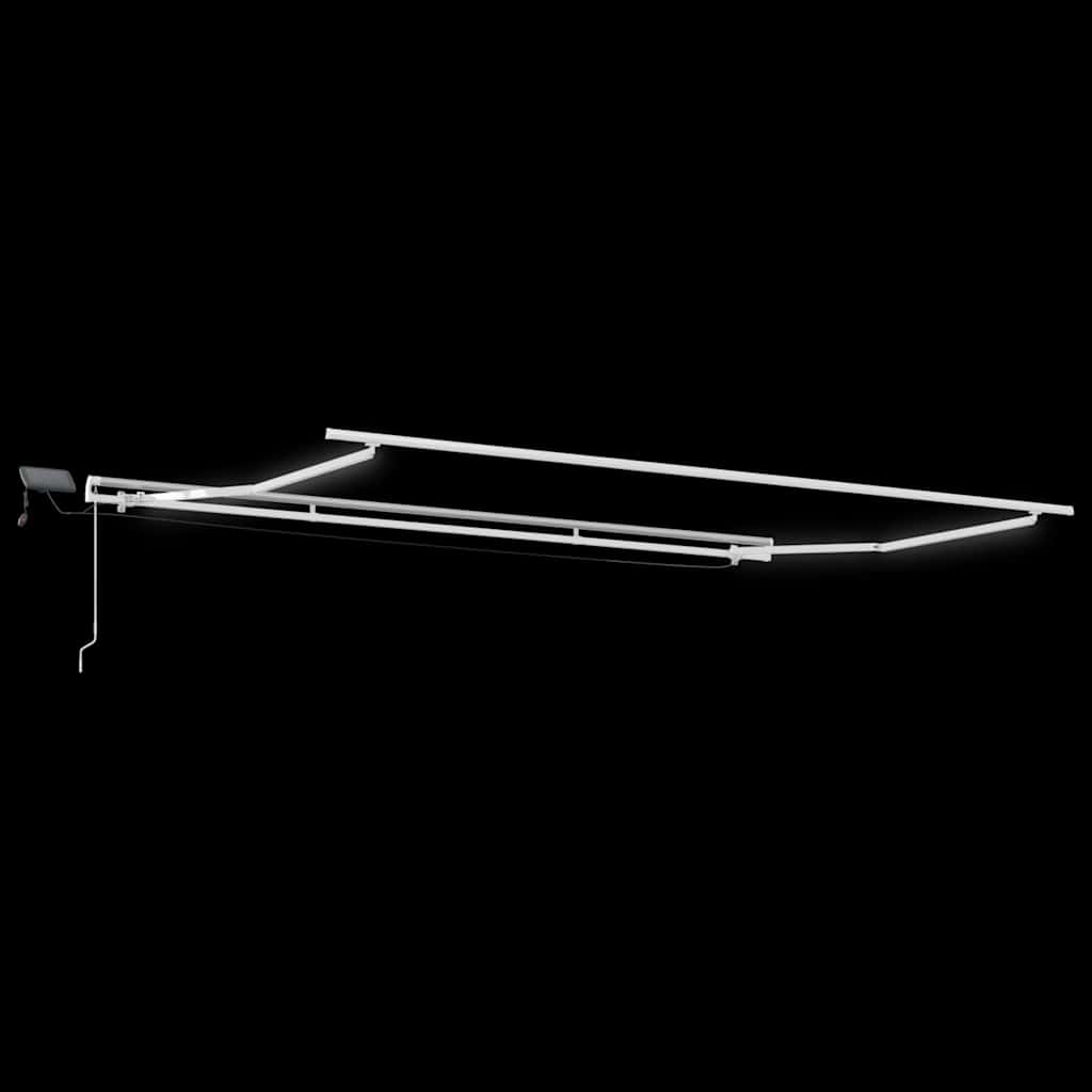 Toldo Retráctil Manual Azul y 500 x 300 cm Poliéster y Aluminio