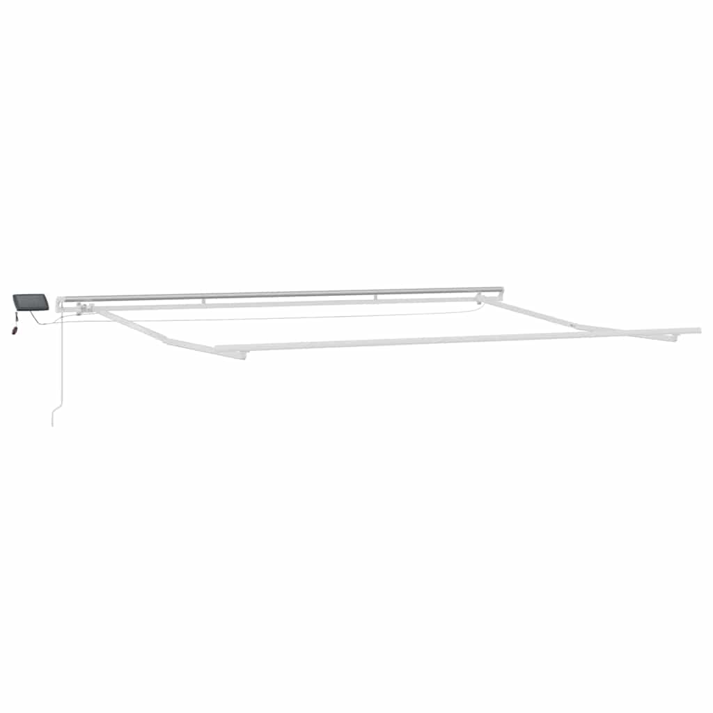 Toldo Retráctil Manual Azul y 500 x 300 cm Poliéster y Aluminio