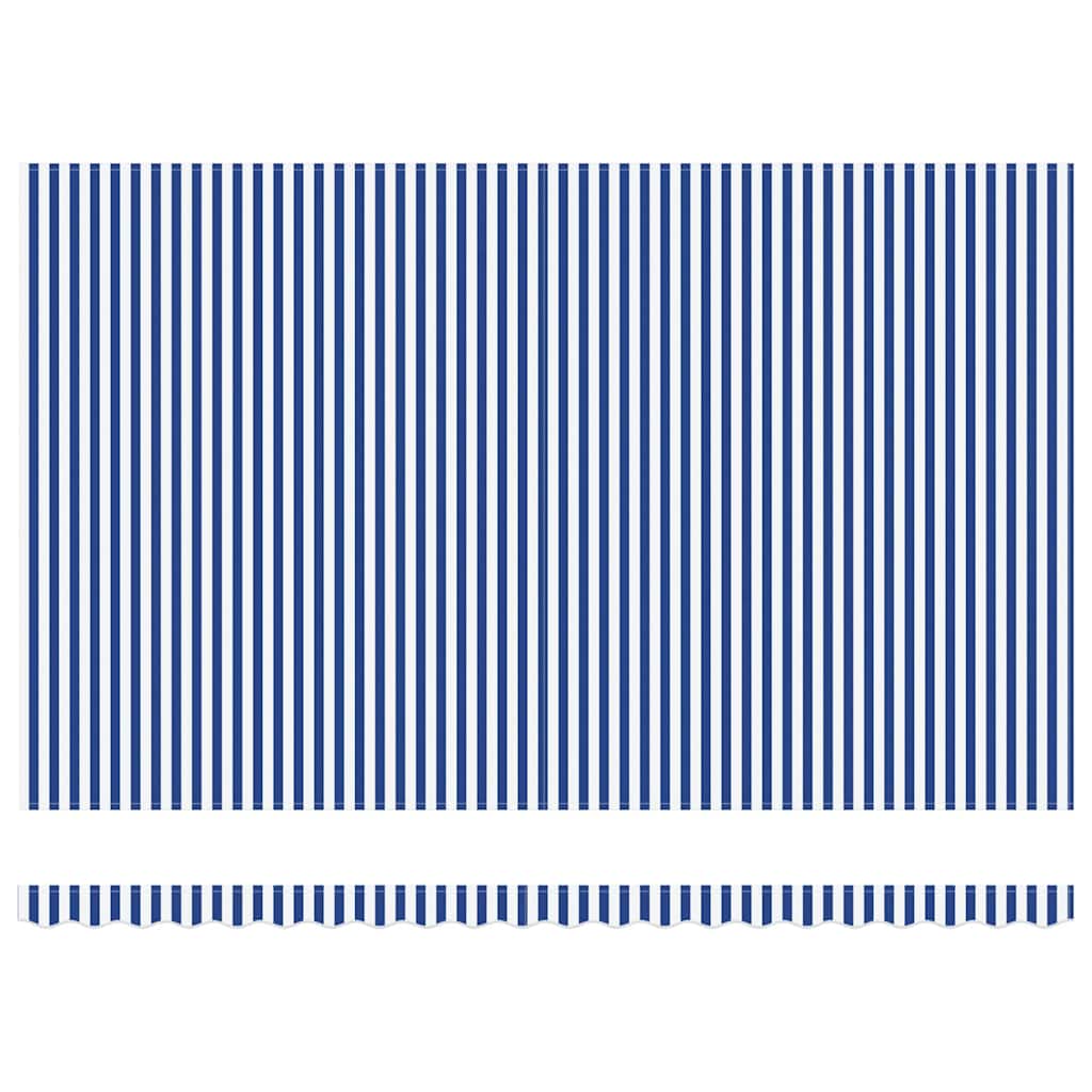 Toldo Retráctil Manual Azul y 500 x 300 cm Poliéster y Aluminio